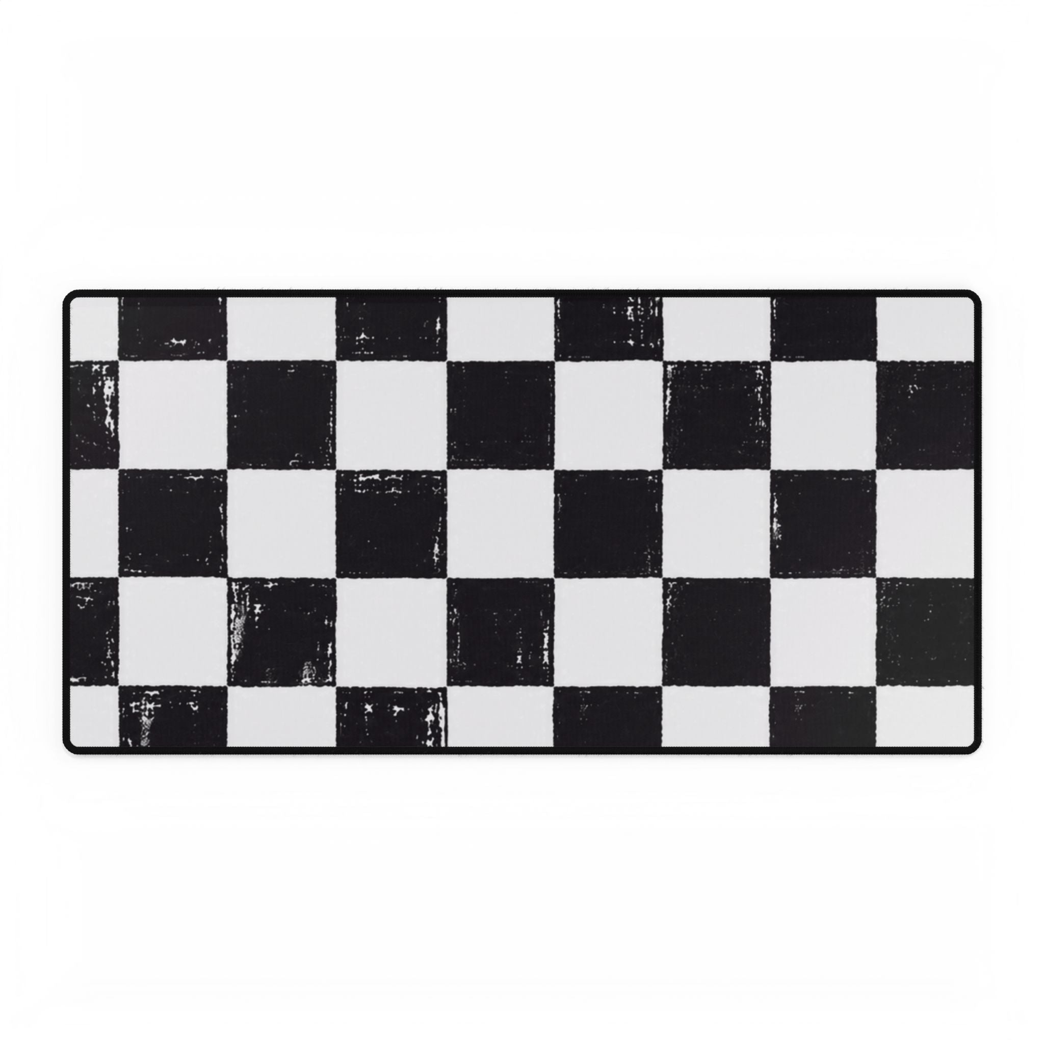 Checkerboard Desk Mat — Retro Black & White Gaming/Office Mouse Pad