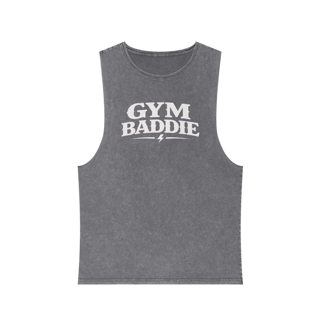 Gym Baddie Stonewash Tank Top — Vintage Workout Muscle Tank